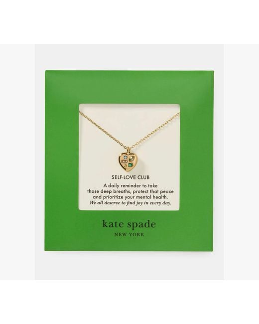 Kate Spade Green Self-Love Club Pendant