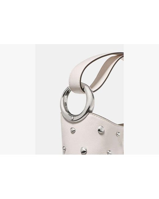 Kate Spade White Halo Studded Mini Bucket Bag