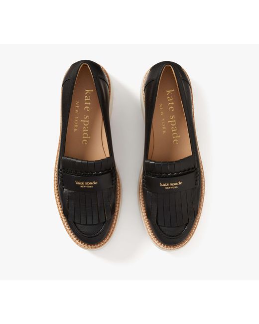 Kate Spade Black Caddy Loafers