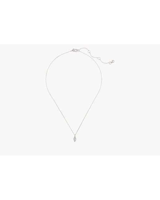 Kate Spade White Signature Solitaire Pendant
