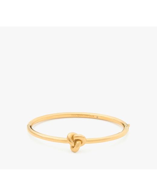 Kate Spade Metallic Double Knot Hinged Bangle