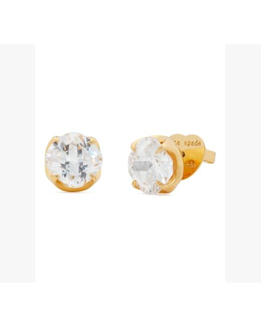 Kate Spade White Pop Of Joy 10Mm Spade Flower Studs