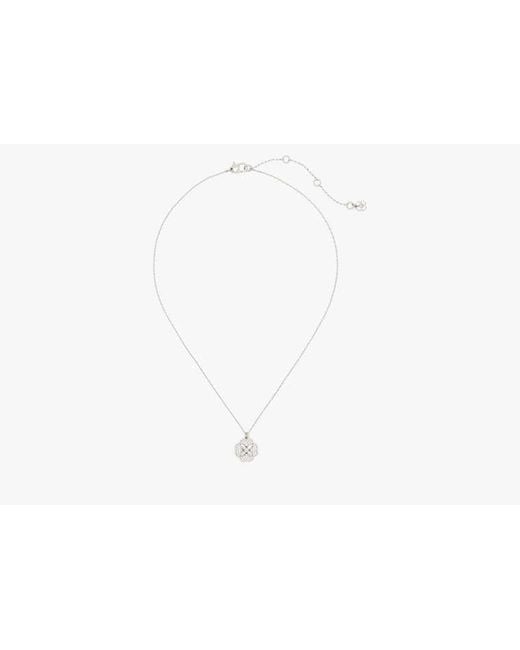 Kate Spade White Heritage Bloom Mini Pendant