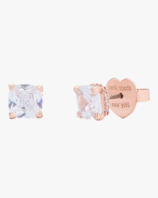 Kate Spade Pink Little Luxuries 6mm Square Studs