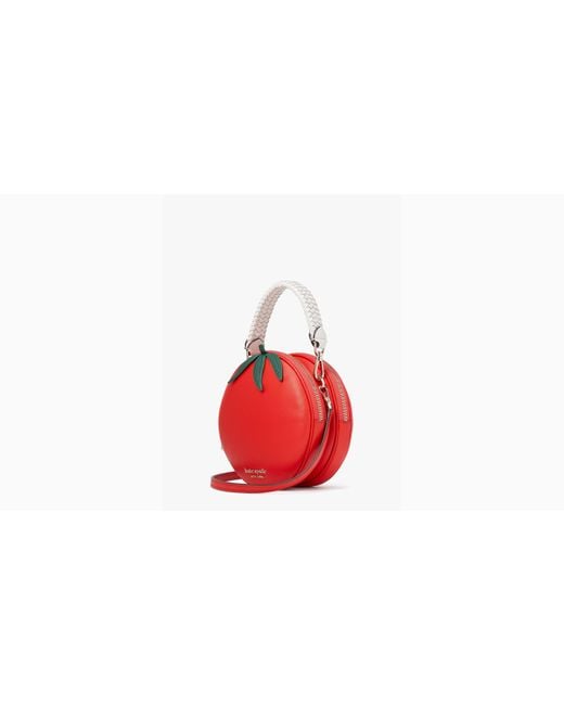 Kate Spade Red Double Roma Tomato Smooth Leather Small Crossbody