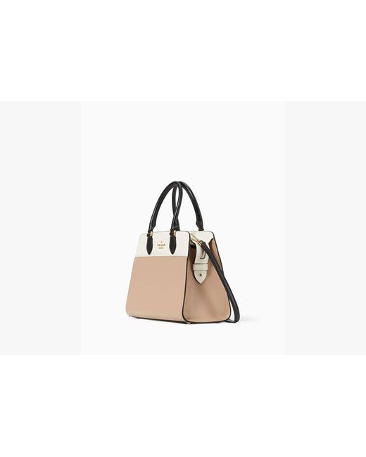 Kate Spade Black Madison Medium Satchel, Toasted Hazelnut