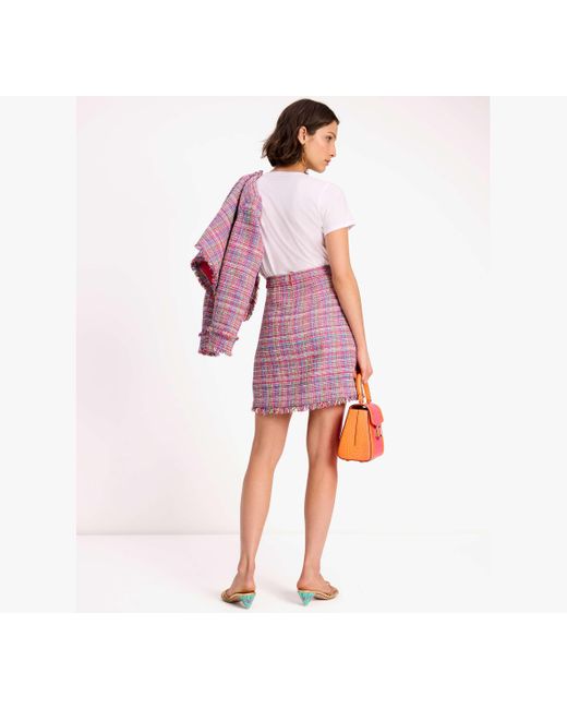 Kate Spade Pink Tweed Mini Skirt