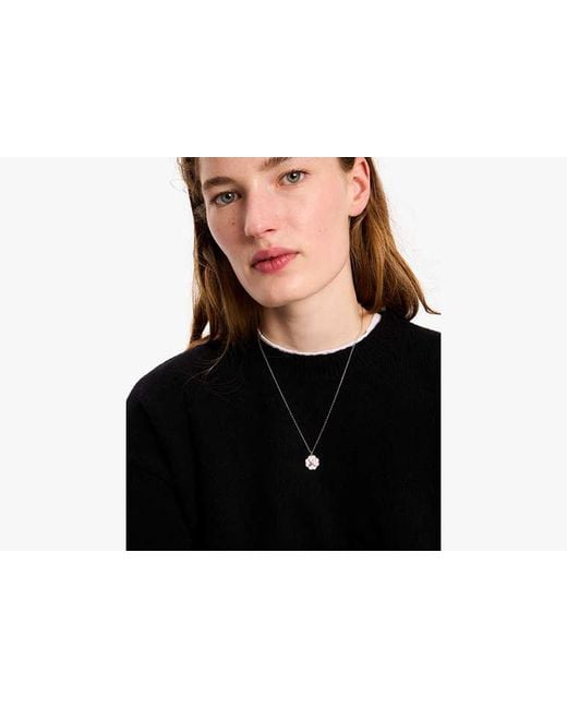 Kate Spade White Heritage Bloom Mini Pendant