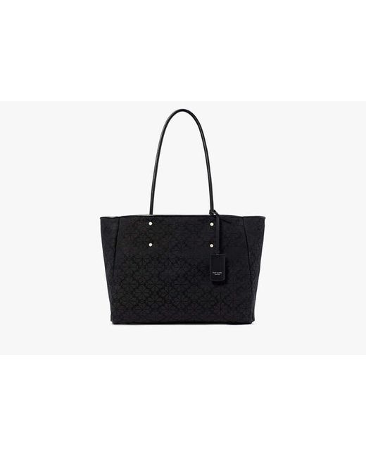 Kate Spade Black Spade Flower Jacquard Large Everything Tote