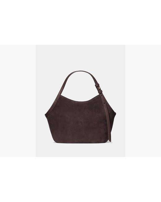 Kate Spade Brown Deco Suede Small Tulip Tote Bag