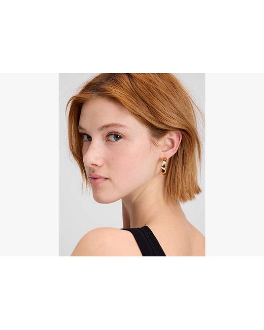 Kate Spade White Molten Hoops