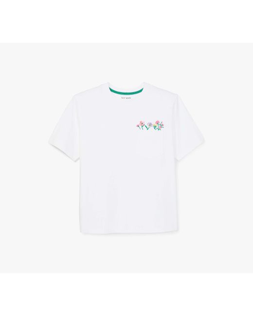 Kate Spade White Spring Bouquet Tee
