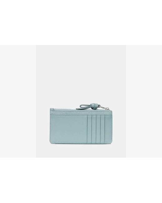 Kate Spade Blue Kate Spade Loop Suede Zip Card Case