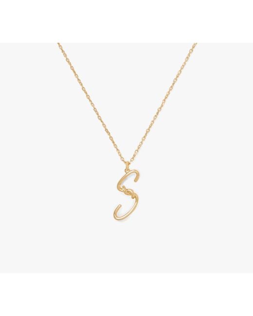 Kate Spade White Initial Script S Pendant