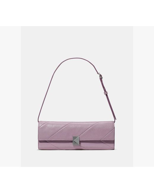 Kate Spade Purple Deco Pieced Glazed Soft Mini Shoulder