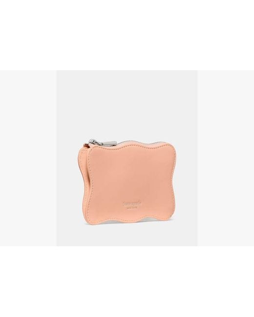 Kate Spade Natural Wavy Mini Zip Card Case