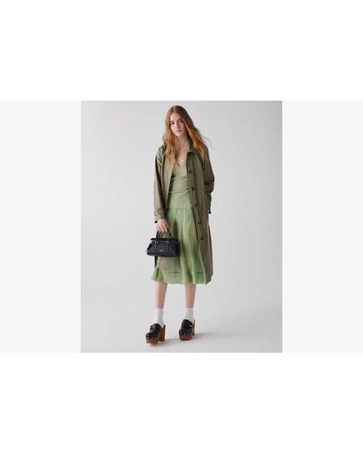 Kate Spade Green Belted Trench Coat