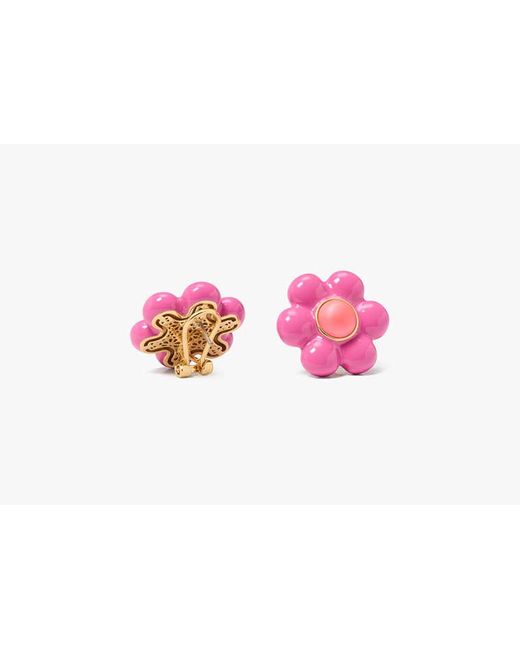 Kate Spade Pink Petal Puff Statement Studs