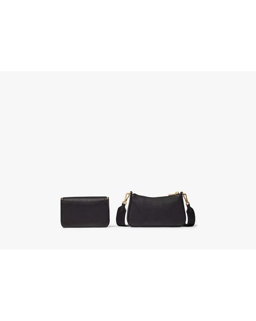 Kate Spade Black Double Up Pebbled Leather Crossbody