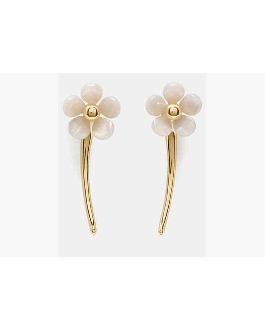 Kate Spade White Summer Daze Flower Statement Earrings