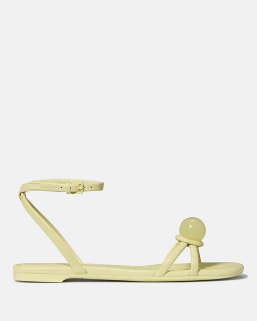 Kate Spade Metallic Harmony Smooth Leather Flat Sandal