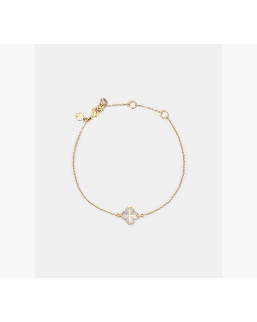 Kate Spade White Spade Flower Solitaire Bracelet