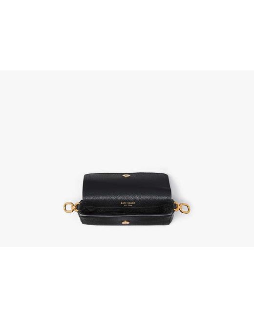 Kate Spade Black Double Up Pebbled Leather Crossbody