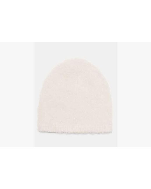 Kate Spade White Hedgehog Patch Brushy Beanie