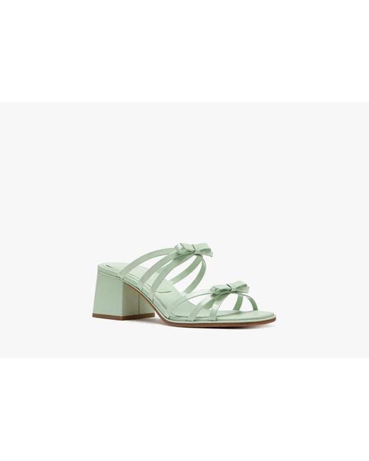 Kate Spade White Carolina Patent Block Heel Sandals