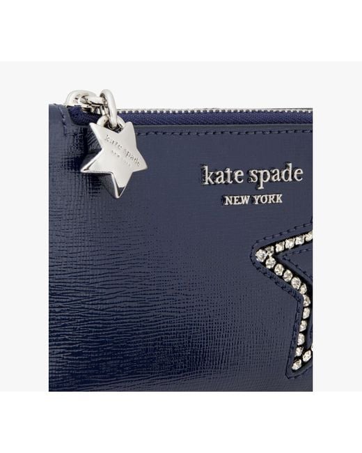 Kate Spade Starlight Patent Saffiano Leather Small Slim Bifold Wallet in Black Lyst UK