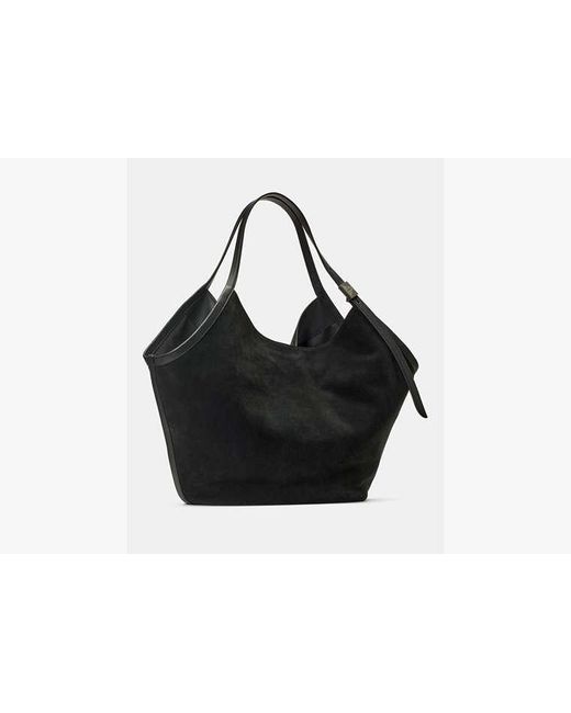 Kate Spade Black Deco Suede Large Tulip Tote