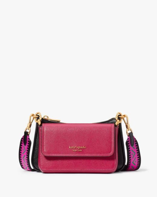 Kate Spade Blue Double Up Colorblocked Crossbody