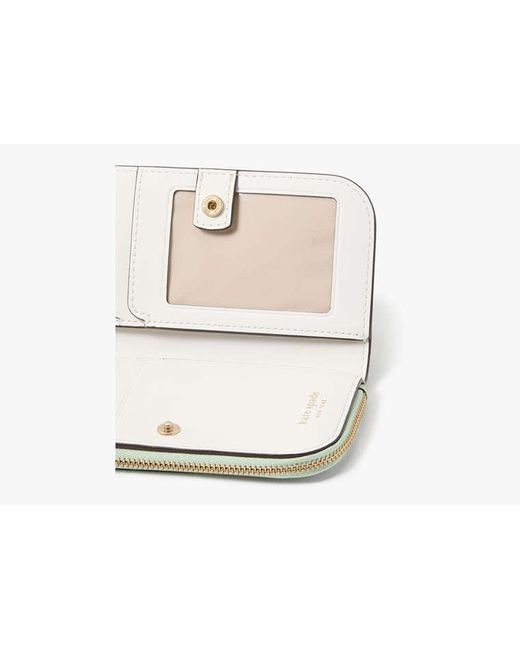 Kate Spade Green Devin Klapp-Portemonnaie, Schmal, Klein