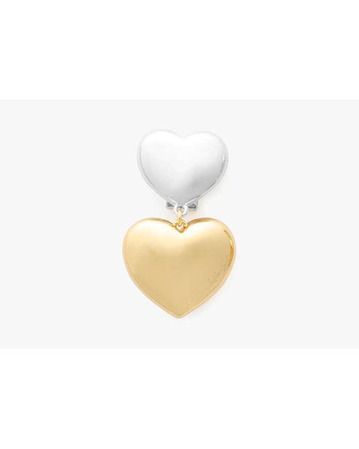 Kate Spade White Heart You Double Drop Earrings