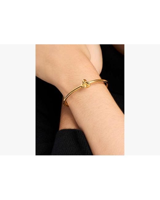 Kate Spade Metallic Double Knot Hinged Bangle