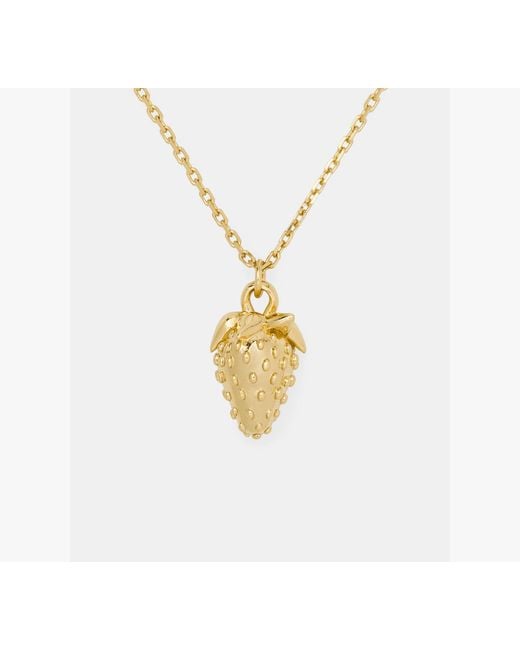 Kate Spade Metallic Secret Garden Strawberry Pendant