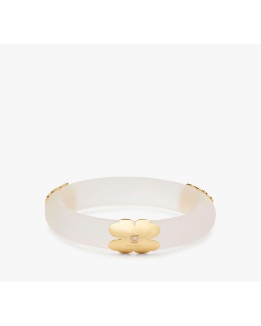 Kate Spade White Heritage Bloom Armreif