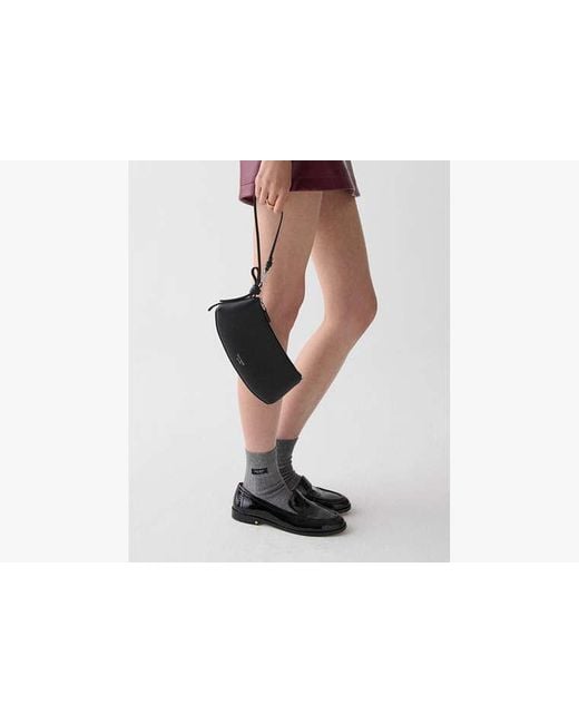 Kate Spade Black Small Loop Zip Pochette Bag
