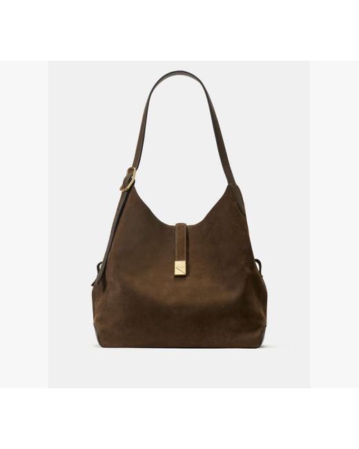 Kate Spade Brown Deco Suede Large Shoulder Bag