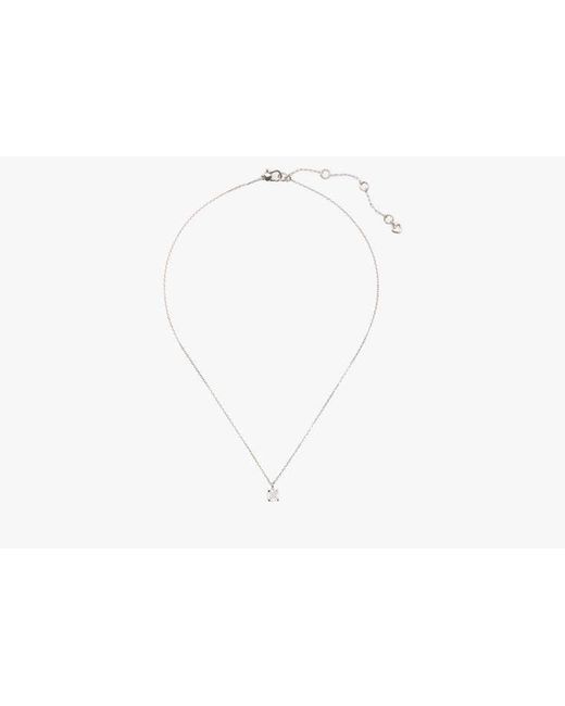 Kate Spade White Kate Spade Little Luxuries 6Mm Square Pendant