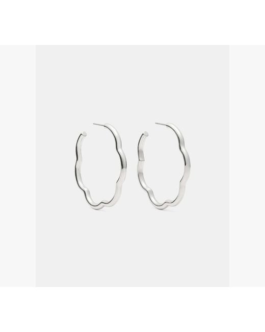 Kate Spade White Wave Hoops