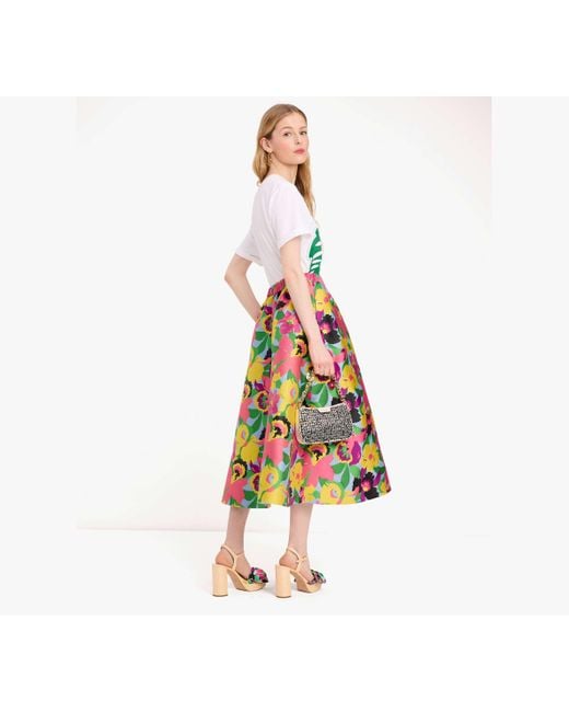 Kate Spade Multicolor Orchid Bloom Skirt