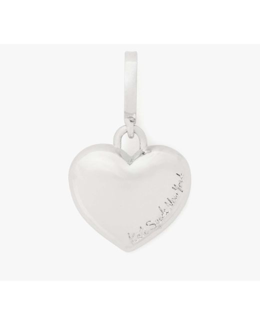 Kate Spade White One In A Million Metal Heart Charm
