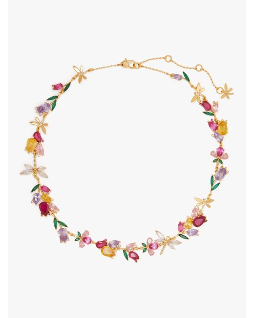 Kate Spade Natural Greenhouse Floral Statement Necklace