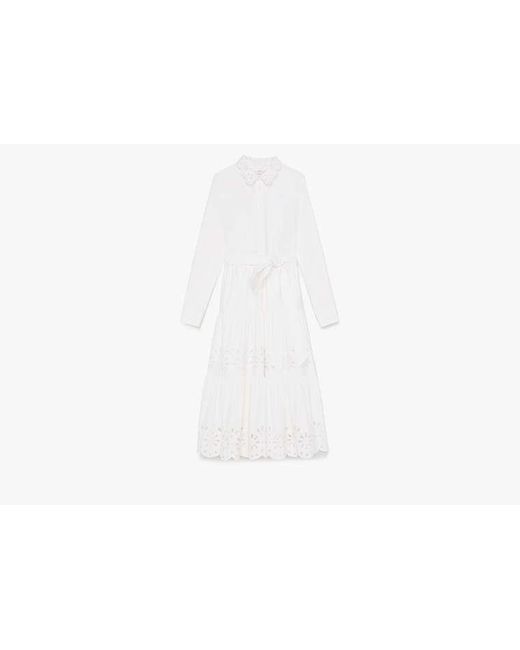 Kate Spade Black Daisy Eyelet Long Sleeve Shirt Dress