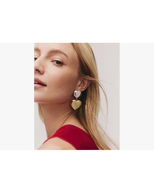 Kate Spade White Heart You Double Drop Earrings