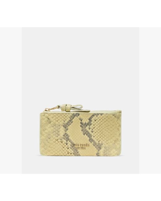 Kate Spade Metallic Loop Snake Embossed Zip Card Case