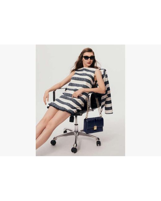 Kate Spade Blue Deco Quilted Chain Shoulder Bag