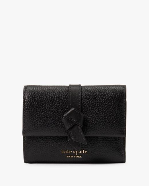 Kate Spade Black Knott Small Compact Wallet