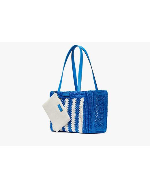Kate Spade Eden Striped Crochet Large Tote, Bluecolor